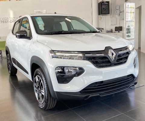 Novo Renault Kwid Intense 1.0 Flex - 24/25 - Zero Km - Branco à pronta entrega e com taxa 0%