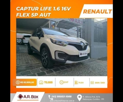 RENAULT CAPTUR LIFE 1.6 16V FLEX 5P AUT 2021 BRANCO