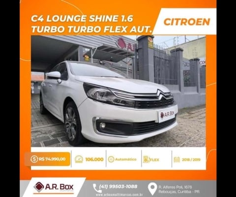 CITROEN C4 LOUNGE SHINE 1.6 TURBO TURBO FLEX AUT. 2019