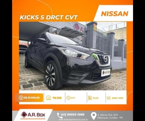 NISSAN KICKS S DRCT CVT 2019 PRETO