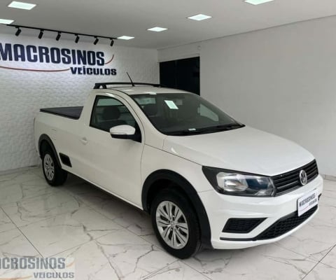 Volkswagen Saveiro 1.6 completa - Branca - 2020/2021