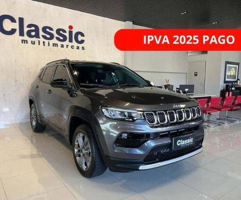 JEEP COMPASS LONGITUDE 1.3 T270 TURBO AUTOMÁTICO  2024 IPVA 2025 PAGO