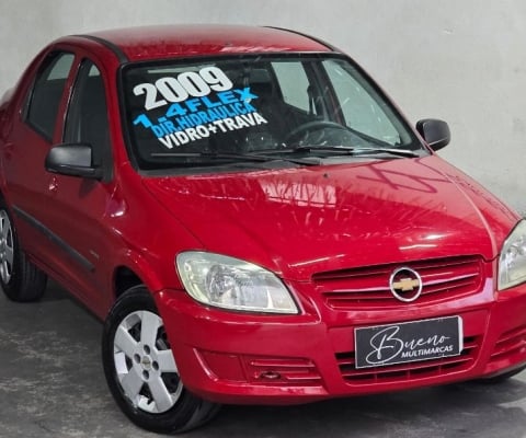 GM/ Prisma Maxx 1.4 Flex Vermelho Baixo KM Aceito Trocas e Financio - 2009