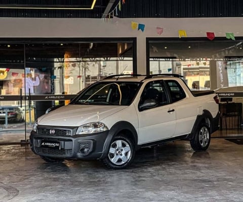 Fiat Strada Working HARD 1.4 Fire Flex 8V CD  - Branca - 2017/2018