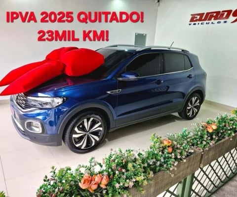 VOLKSWAGEN T-CROSS 250 TSI HIGHLINE AUT 2023 IPVA 25 PAGO! 23 MIL KM! 