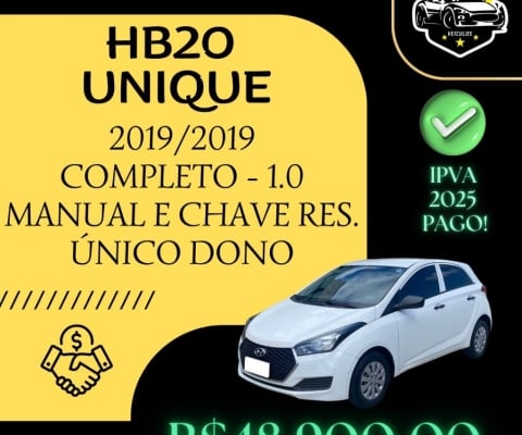 HB20 UNIQUE 1.0 COMPLETO 2019/2019