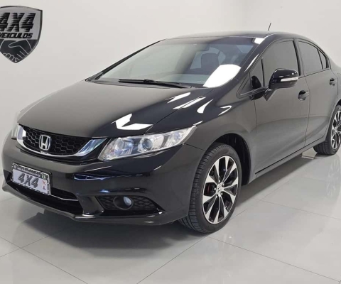 Honda Civic Sedan LXR 2.0 Flexone 16V Aut. 4p  - Preta - 2014/2015