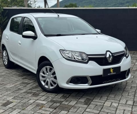 Renault Sandero Expression Hi-Power 1.0 16V 5p  - Branca - 2014/2015