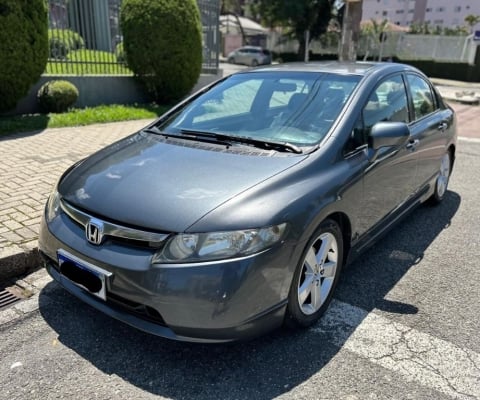 41.900,00 / CIVIC LXS FLEX 1.8 2008 COMPLETO CINZA