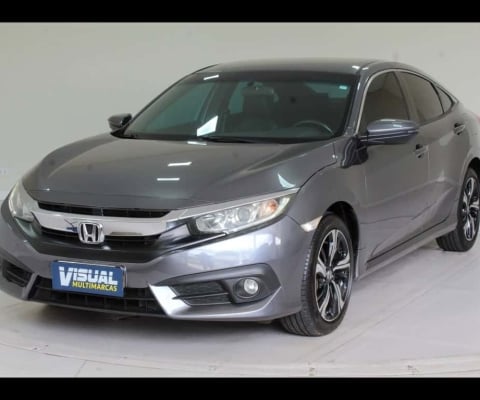 HONDA CIVIC EXL 2.0 FLEX AUTOMÁTICO CVT - 2017 - CINZA