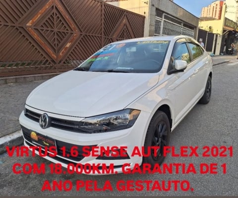 Virtus 1.6 Sense Aut flex 2021 Garantia de 1 ano pela gestauto