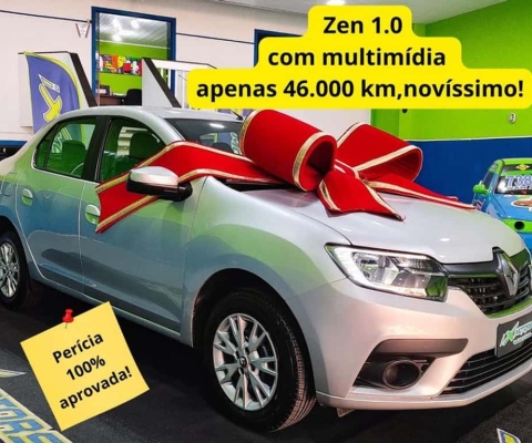 Logan Zen 1.0 2021completo,apenas 46.000km,multimídia,sensor de ré,manual e chave cópia!