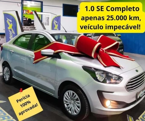 Ka Sedan 1.0 SE 2020,apenas 25.000 km, veículo impecável,revisado e periciado!