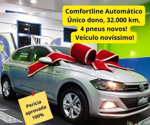 Polo Comfortline AT 2020, único dono, 32.000 km, veículo impecável!