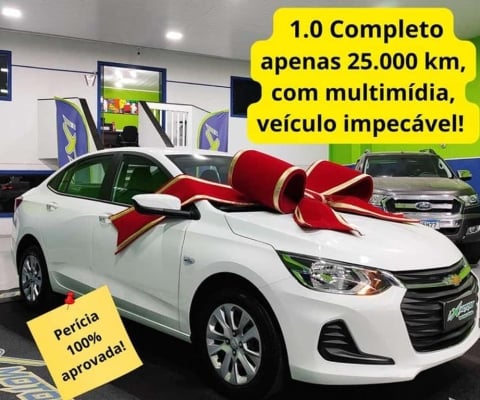 Onix LT 1.0 2023 completo, 25.000 km, com multimídia, surpreenda-se!