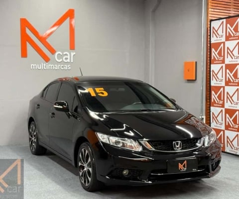 Honda Civic Sedan LXR 2.0 Flexone 16V Aut. 4p  - Preta - 2014/2015