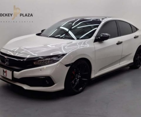 HONDA CIVIC TOURING 1.5 TURBO GASOLINA CVT - 2020 - BRANCO PÉROLA