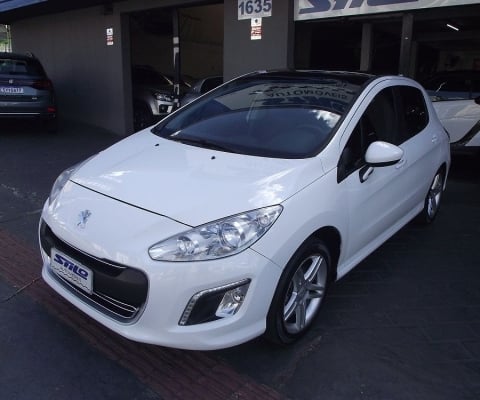 Peugeot 308 Allure 2.0 Automático Flex + Teto Panorâmico 2014/2015 Branco