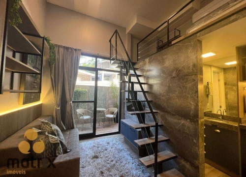 Loft com 1 dormitório para alugar, 22 m² por r$ 2.968,00/mês - mossunguê - curitiba/pr