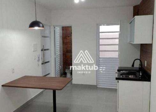 Studio com 1 dormitório para alugar, 25 m² por r$ 1.370,00/mês - vila assunção - santo andré/sp