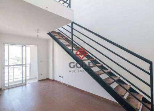 Cobertura para alugar, 80 m² por r$ 3.814,00/mês - vila pires - santo andré/sp