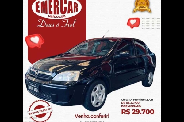 Chevrolet Corsa Sedan 2010 Premium 1.4 (Flex): Ficha Técnica