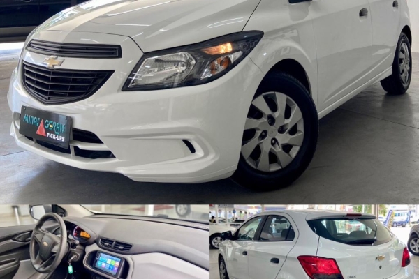 Edu Veículos - 2019 Chevrolet Onix 1.0 Joy SPE/4 Branco Completo+AirBag+ABS