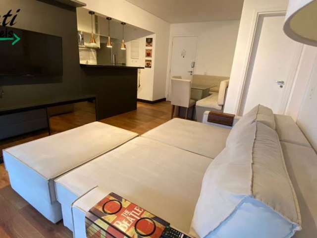 Apartamento com 1 quarto para alugar, MOBILIADO, em prédio com lazer na Ponta da Praia em Santos.