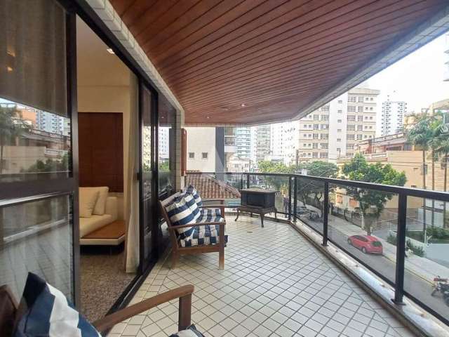 Apartamento alto padrão mobiliado com 3 suítes e lazer no Gonzaga - Santos/SP