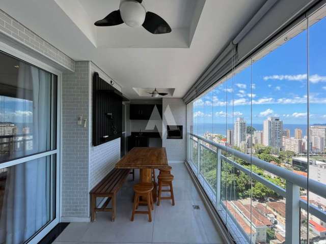 Apartamento com 4 quartos, varanda e lazer para Alugar no Marapé - Santos/SP