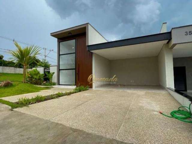 Casa nova, à venda, 3 suítes, closet,  piscina, no condomínio Milano, Indaiatuba.