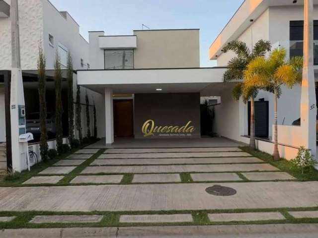 Casa térrea, à venda, 3 suítes, piscina, planejados, ar Condomínio Brescia, Indaiatuba.