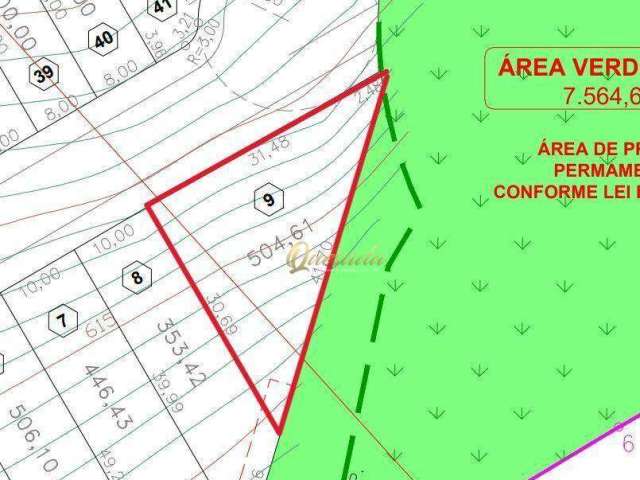 Terreno residencial, á venda ,504,61 m², no condomínio Park Vista Real, Indaiatuba.