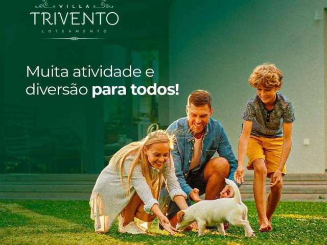 Terreno de 411,77 m², à venda, plano, no Condomínio Villa Trivento, Indaiatuba.