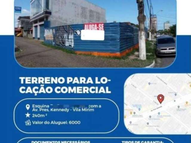 Locação de terreno na Vila Mirim - Esquina com a Av Kennedy