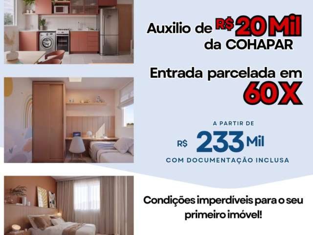 Apartamento na planta, 20 mil de COHAPAR