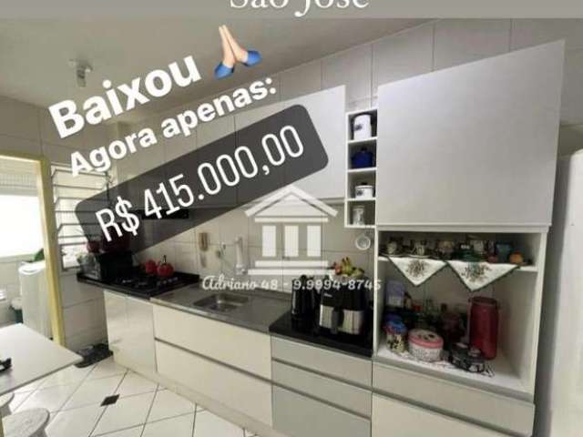 Apartamento para Venda em São José, Nossa Senhora Do Rosário, 2 dormitórios, 1 suíte, 2 banheiros, 1 vaga