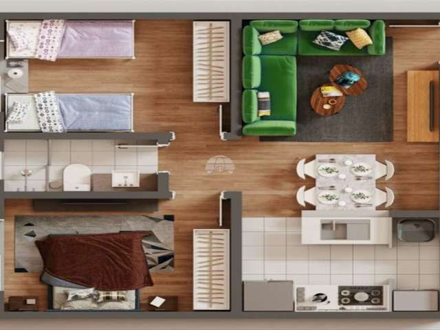 Apartamento com 2 quartos à venda na Rua Caetano Munhoz da Rocha, 1080, Ouro Verde, Campo Largo, 45 m2 por R$ 220.000