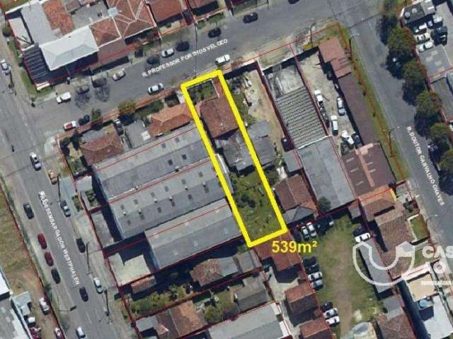 Terreno/Área no Parolin de 539,00 m²  - TE0222-CS