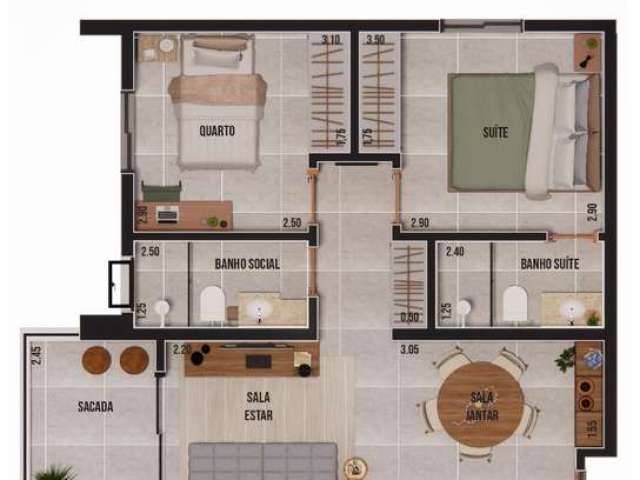 Apartamento à venda em Ribeirão Preto-SP, Nova Ribeirânia: 2 quartos, 1 suíte, 2 salas, 2 banheiros, 2 vagas - 67.660,00 m².