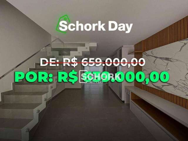 Sobrado com 3 dormitórios à venda, 108 m² por R$ 639.000,00 - Água Verde - Blumenau/SC