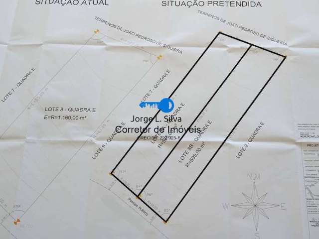 2 Terrenos no Parque Sinai   10X58m2  580m2 pouco declive use FGTS Total !