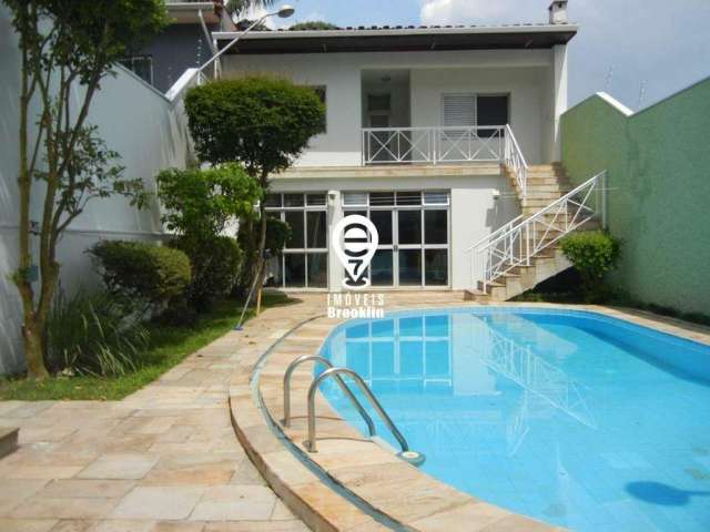 EXCELENTE CASA À VENDA NO BROOKLIN 450m² - 3 DORMITÓRIOS - PISCINA - 4 VAGAS