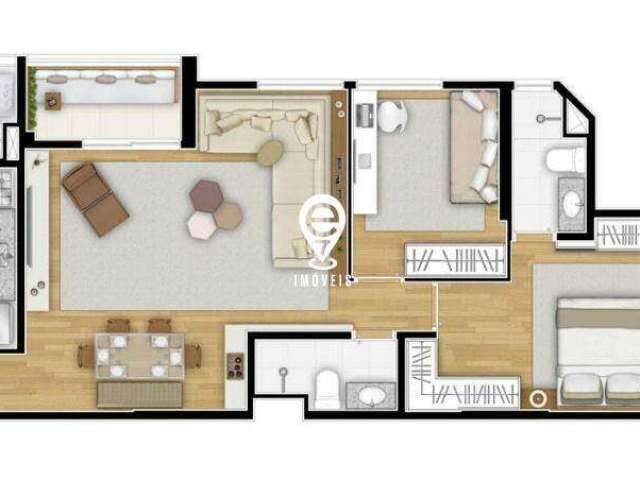 Excelente apartamento mobiliado