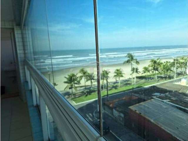 Apartamento 1 dorm - sacada - pé na areia e vista mar- jardim real - praia grande sp