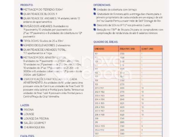 Apartamento com 1 quarto à venda na Rua Riachuelo, Centro, Rio de Janeiro, 31 m2 por R$ 327.540