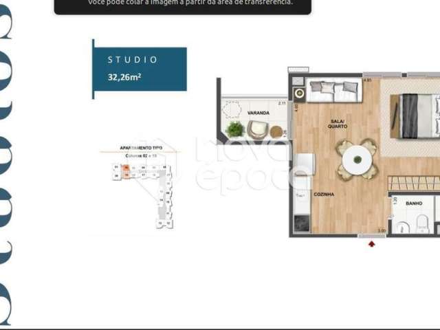 Apartamento com 1 quarto à venda na Praça Marechal Hermes, Santo Cristo, Rio de Janeiro, 32 m2 por R$ 360.000