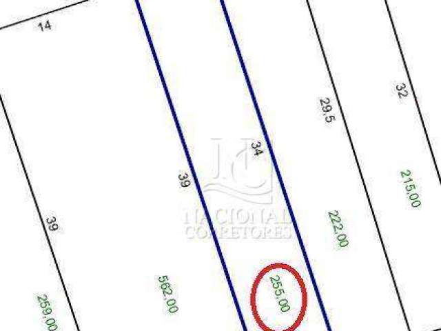 Terreno à venda, 255 m² por R$ 563.000,00 - Parque das Nações - Santo André/SP