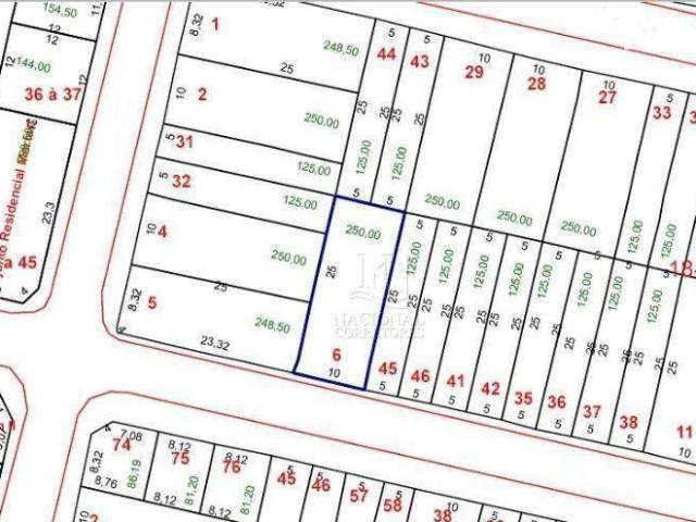 Terreno à venda, 250 m² por R$ 638.000,00 - Jardim Utinga - Santo André/SP