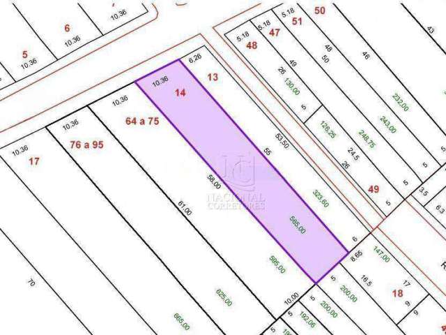 Terreno à venda, 550 m² por R$ 1.000.000,00 - Vila Príncipe de Gales - Santo André/SP